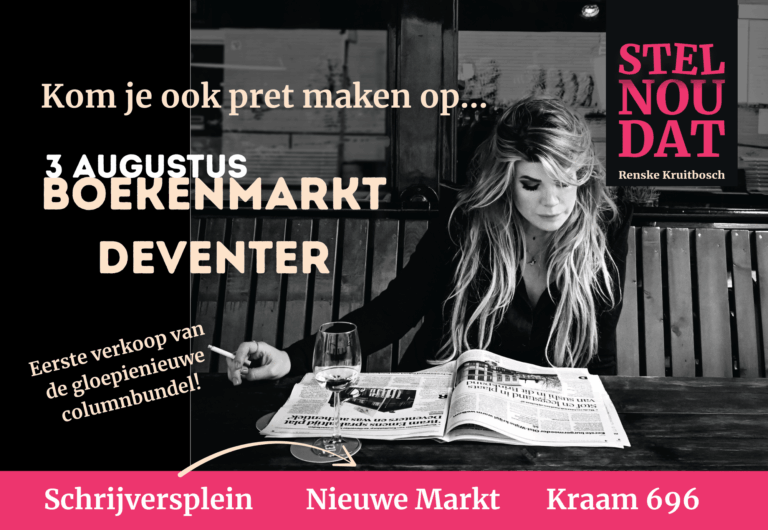 Boekenmarkt 2025 Renske Kruitbosch columnbundel Kraam 696